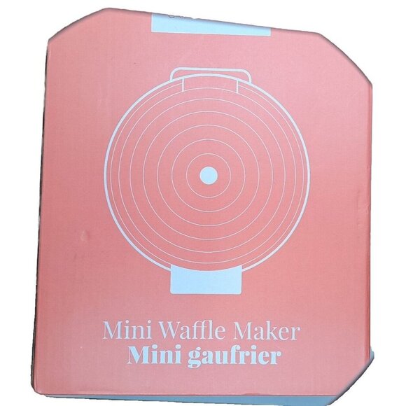 CROWNFUL Mini 4" Red Waffle Maker Machine with Compact Design New In Open Box - Picture 1 of 4